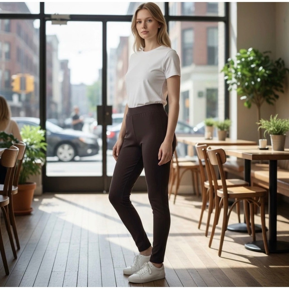 NWT Two by Vince Camuto Espresso Essentials Brown Leggings 2X Plus Sz. Nordstrom